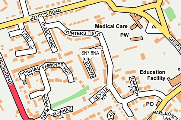 SN7 8NA map - OS OpenMap – Local (Ordnance Survey)