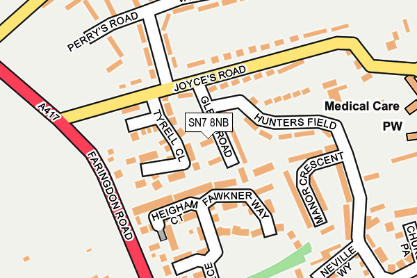 SN7 8NB map - OS OpenMap – Local (Ordnance Survey)