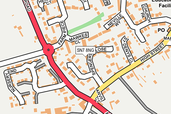 SN7 8NG map - OS OpenMap – Local (Ordnance Survey)