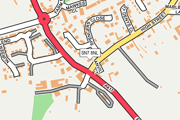 SN7 8NL map - OS OpenMap – Local (Ordnance Survey)