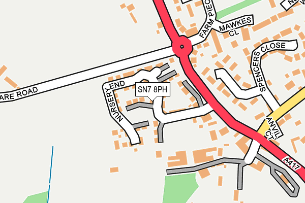 SN7 8PH map - OS OpenMap – Local (Ordnance Survey)