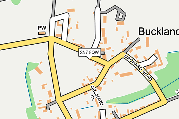 SN7 8QW map - OS OpenMap – Local (Ordnance Survey)