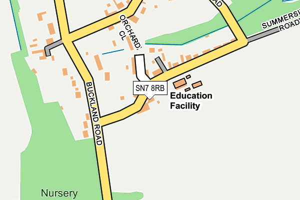 SN7 8RB map - OS OpenMap – Local (Ordnance Survey)