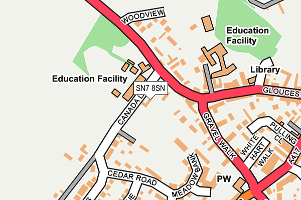 SN7 8SN map - OS OpenMap – Local (Ordnance Survey)