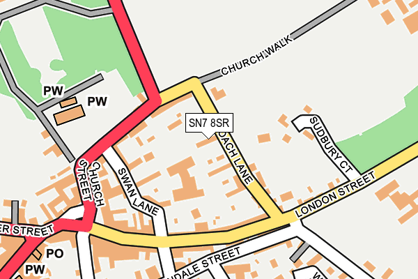 SN7 8SR map - OS OpenMap – Local (Ordnance Survey)