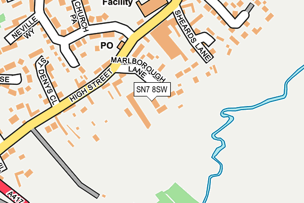 SN7 8SW map - OS OpenMap – Local (Ordnance Survey)