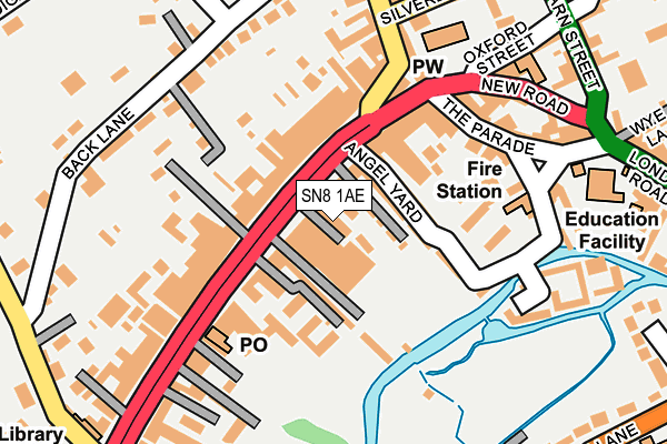 SN8 1AE map - OS OpenMap – Local (Ordnance Survey)