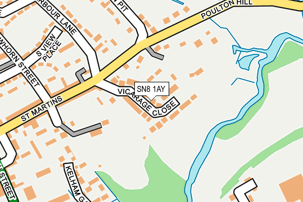 SN8 1AY map - OS OpenMap – Local (Ordnance Survey)