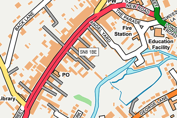 SN8 1BE map - OS OpenMap – Local (Ordnance Survey)