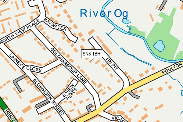 SN8 1BH map - OS OpenMap – Local (Ordnance Survey)