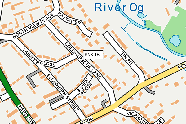 SN8 1BJ map - OS OpenMap – Local (Ordnance Survey)