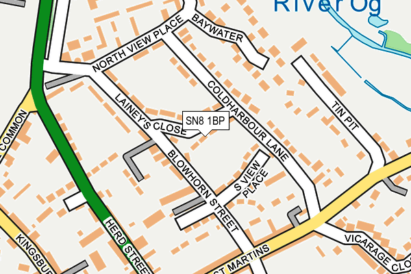 SN8 1BP map - OS OpenMap – Local (Ordnance Survey)