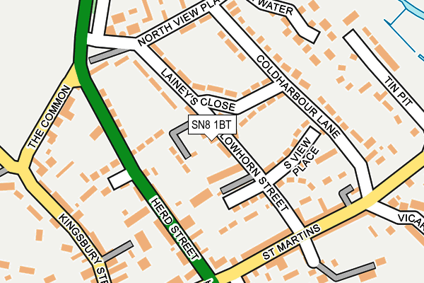 SN8 1BT map - OS OpenMap – Local (Ordnance Survey)