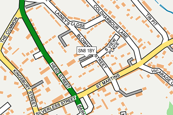 SN8 1BY map - OS OpenMap – Local (Ordnance Survey)