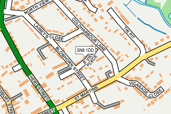SN8 1DD map - OS OpenMap – Local (Ordnance Survey)