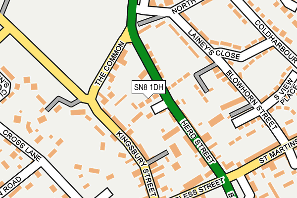 SN8 1DH map - OS OpenMap – Local (Ordnance Survey)