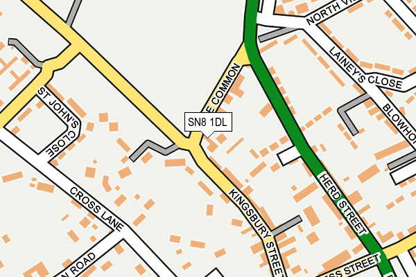 SN8 1DL map - OS OpenMap – Local (Ordnance Survey)