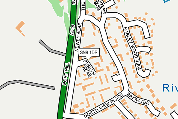 SN8 1DR map - OS OpenMap – Local (Ordnance Survey)