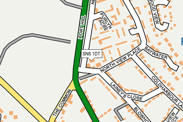 SN8 1DT map - OS OpenMap – Local (Ordnance Survey)