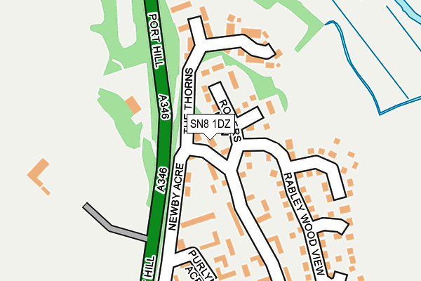 SN8 1DZ map - OS OpenMap – Local (Ordnance Survey)
