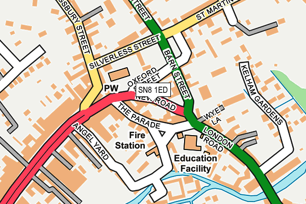 SN8 1ED map - OS OpenMap – Local (Ordnance Survey)