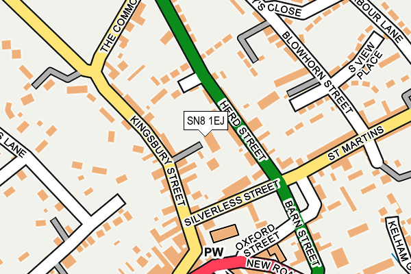 SN8 1EJ map - OS OpenMap – Local (Ordnance Survey)