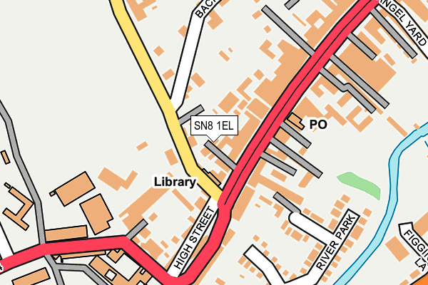 SN8 1EL map - OS OpenMap – Local (Ordnance Survey)