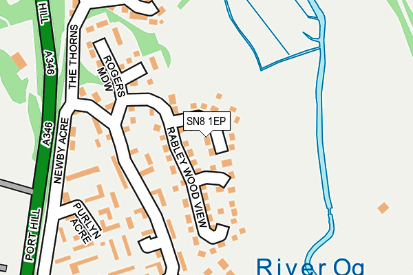 SN8 1EP map - OS OpenMap – Local (Ordnance Survey)