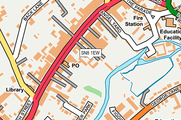 SN8 1EW map - OS OpenMap – Local (Ordnance Survey)