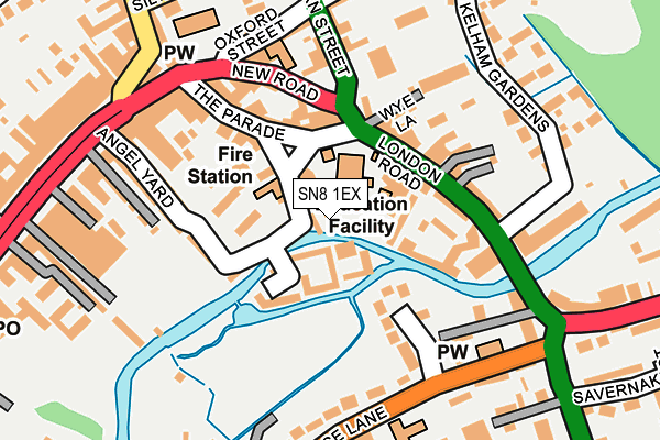 SN8 1EX map - OS OpenMap – Local (Ordnance Survey)