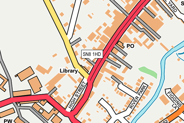 SN8 1HD map - OS OpenMap – Local (Ordnance Survey)