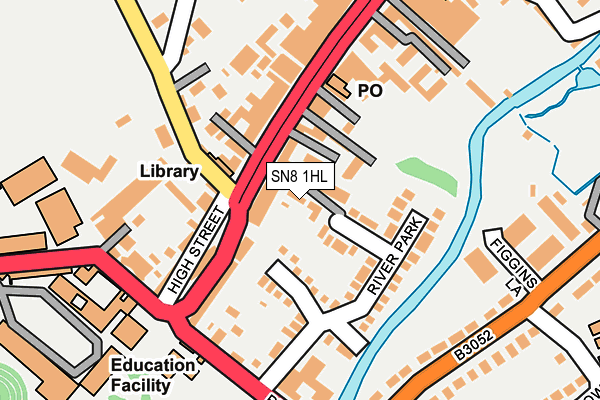 SN8 1HL map - OS OpenMap – Local (Ordnance Survey)