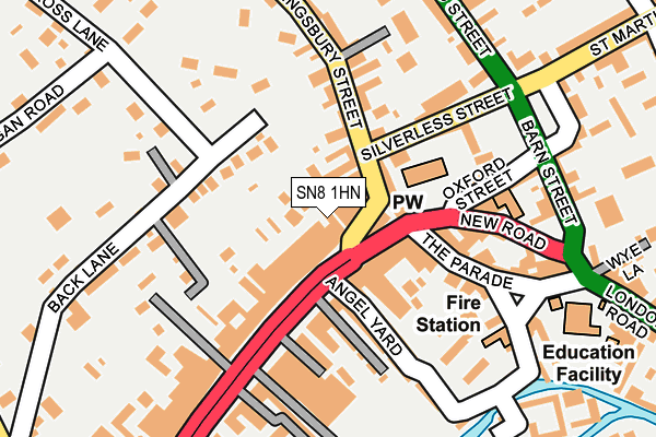 SN8 1HN map - OS OpenMap – Local (Ordnance Survey)