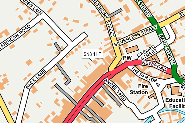 SN8 1HT map - OS OpenMap – Local (Ordnance Survey)