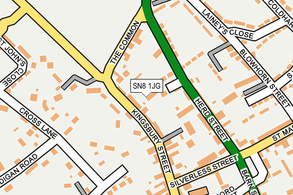 SN8 1JG map - OS OpenMap – Local (Ordnance Survey)
