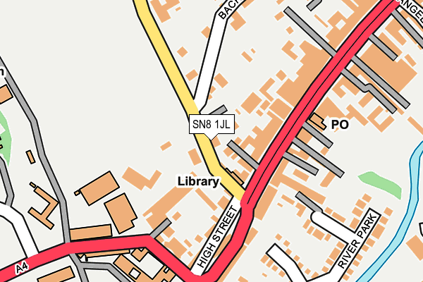 SN8 1JL map - OS OpenMap – Local (Ordnance Survey)