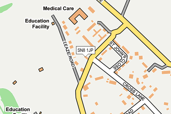 SN8 1JP map - OS OpenMap – Local (Ordnance Survey)