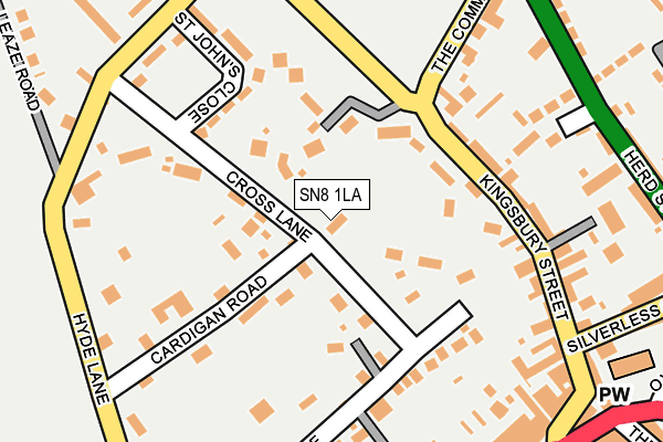 SN8 1LA map - OS OpenMap – Local (Ordnance Survey)