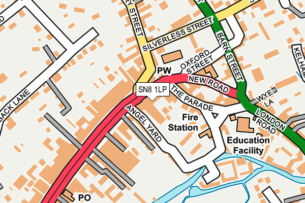 SN8 1LP map - OS OpenMap – Local (Ordnance Survey)