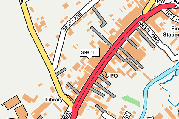 SN8 1LT map - OS OpenMap – Local (Ordnance Survey)