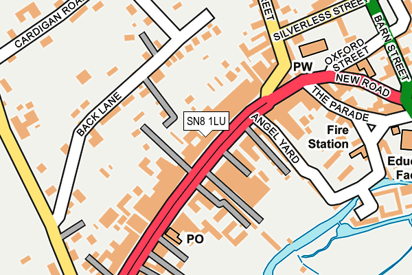 SN8 1LU map - OS OpenMap – Local (Ordnance Survey)