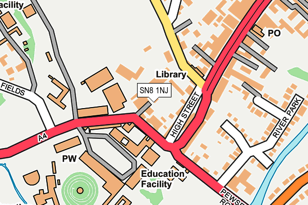 SN8 1NJ map - OS OpenMap – Local (Ordnance Survey)