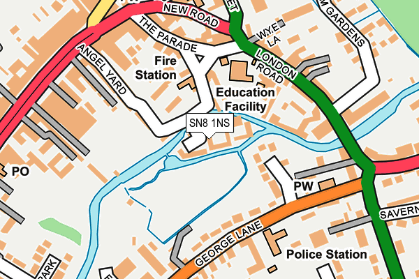 SN8 1NS map - OS OpenMap – Local (Ordnance Survey)