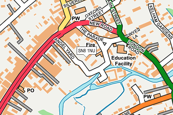 SN8 1NU map - OS OpenMap – Local (Ordnance Survey)