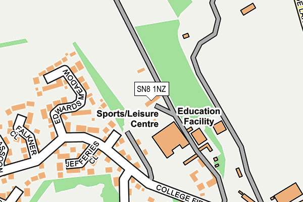 SN8 1NZ map - OS OpenMap – Local (Ordnance Survey)