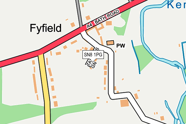 SN8 1PG map - OS OpenMap – Local (Ordnance Survey)