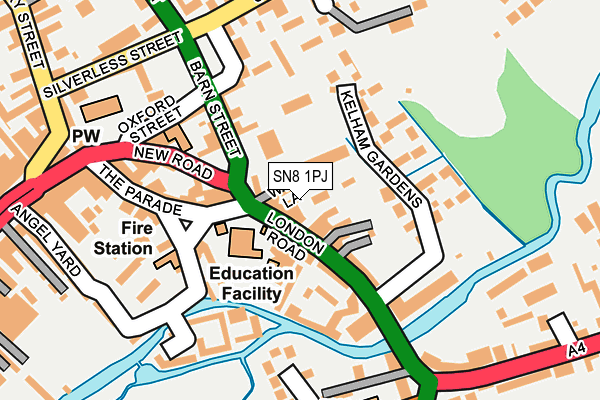 SN8 1PJ map - OS OpenMap – Local (Ordnance Survey)