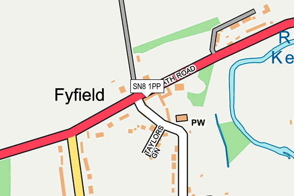 SN8 1PP map - OS OpenMap – Local (Ordnance Survey)