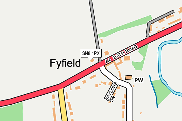 SN8 1PX map - OS OpenMap – Local (Ordnance Survey)