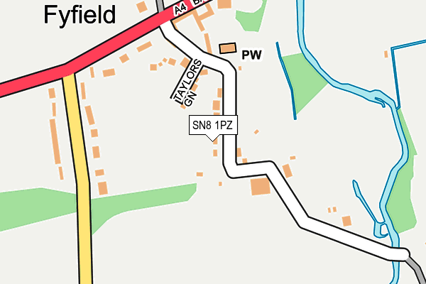 SN8 1PZ map - OS OpenMap – Local (Ordnance Survey)